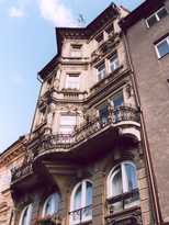 Karakteristieke gevel in Bratislava