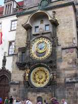 De beroemde astronomische klok bij het stadhuis