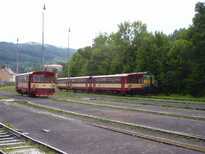 Treintje op het station in Tanvald