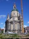 De in de oorlog verwoeste Frauenkirche wordt herbouwd